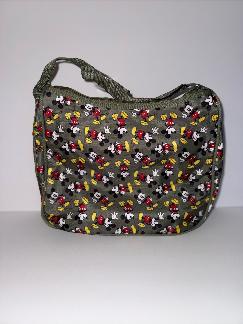Disney Olive Green Mickey Mouse Crossbody Bag NWOT